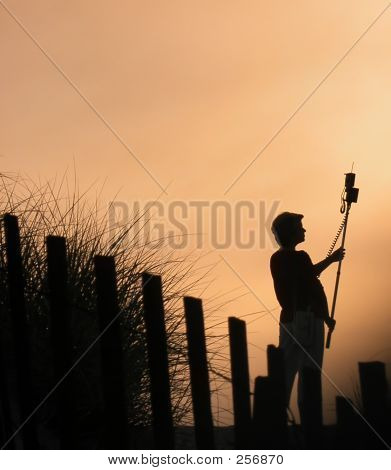 Fotograf i skumringen
