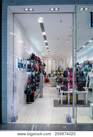 Kipling Shop At Central Westgate Bangkok, Thailand, May 10, 2018 : Fashionable Brand Of Bags And Acc