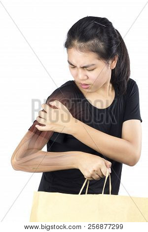Shoulder Muscle Injury White Background Shoulder Pain