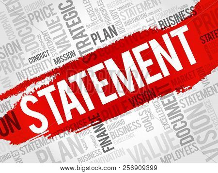 Statement Word Cloud Collage, Business Concept Background