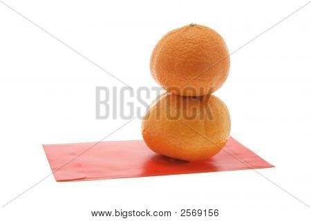 Mandarinen und red packet