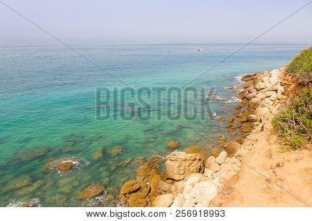 Cliffs Next To The Beaches Of Conil De La Frontera. Cadiz, Andalucia. Spain
