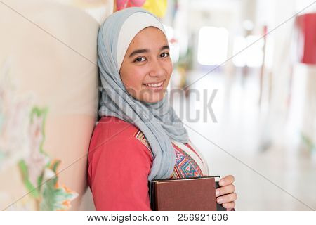 Arabic Muslim girl in school