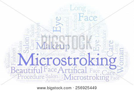 Microstroking Word Cloud. Wordcloud Made With Text Only.