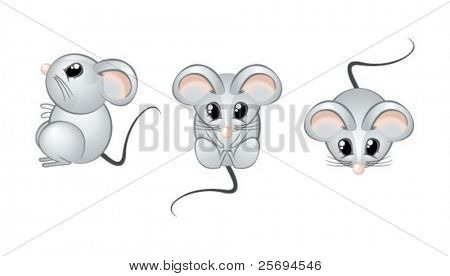 Sød musen åbne øjne