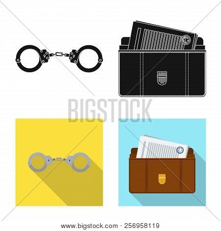 Vector Illustration Of Law And Lawyer Symbol. Collection Of Law And Justice Stock Vector Illustratio