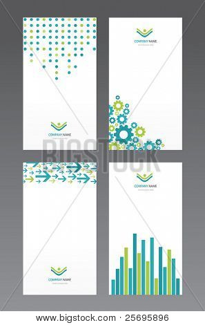 набор визитных карточек, каждая карточка на отдельном слое