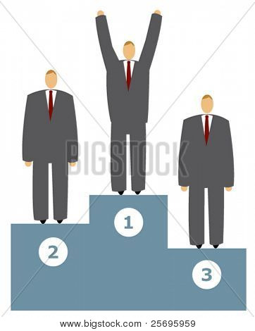 успешный бизнесмен, выиграв на первое место