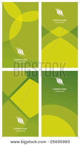 4 зеленый визитных карточек