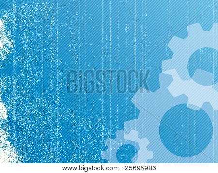 гранж фон с gears (элементы находятся на отдельных слоях)