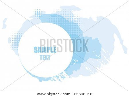 Голубая акварель элемент