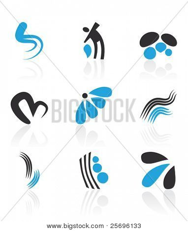 серый синий дизайн элементы