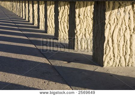 Parete in spiaggia nel tardo pomeriggio