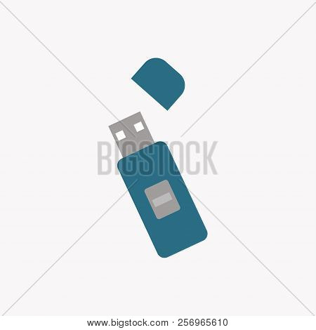 Usb. Flash Drive. Vector Icon. Vector Illustration. Eps 10.