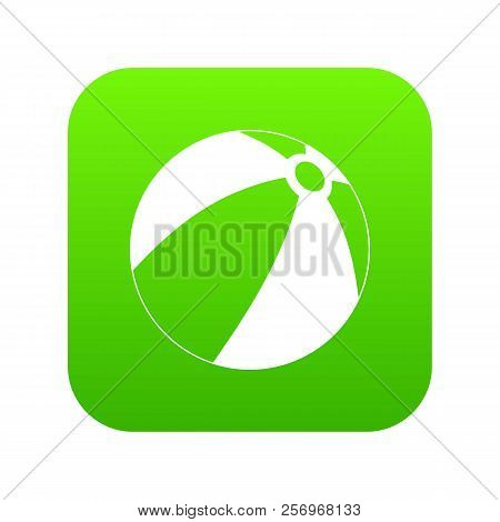 Ball For Children To Play Icon Digital Green For Any Design Isolated On White Illustration