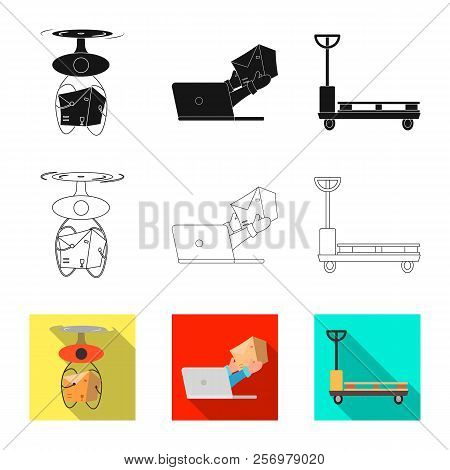 Isolated Object Of Goods And Cargo Logo. Set Of Goods And Warehouse Vector Icon For Stock.