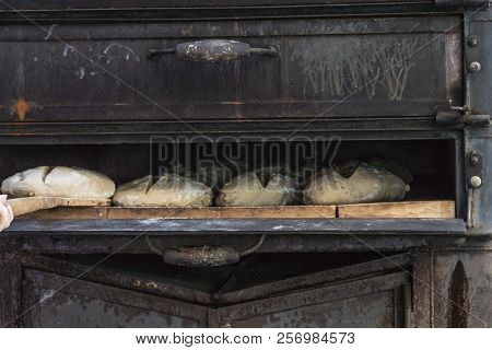 Old Wood-fired Oven For The Artisan Elaboration Of Bread In Olive City. Navarre Spain.