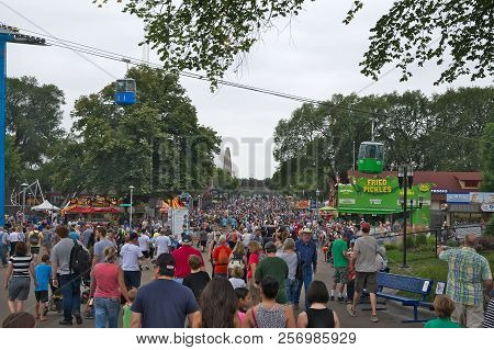 St Paul, Mn - August 27, 2018: The Minnesota State Fair Is The Largest Gathering In Minnesota And Mi