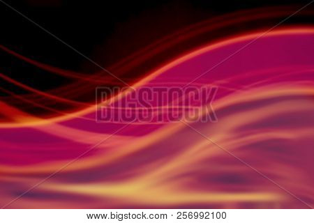 Abstract Warm Toned Pink Orange Red Brown Waves Copy Space Design