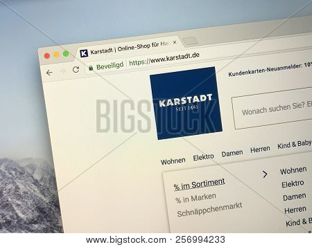 Amsterdam, The Netherlands - September 6, 2018: Website Of Karstadt, A German Department Store Chain