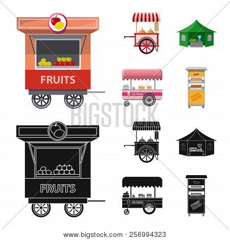 Isolated Object Of Market And Exterior Icon. Collection Of Market And Food Stock Symbol For Web.