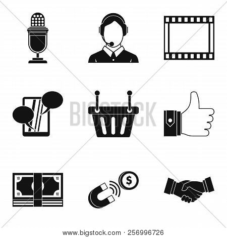 Master The Technology Icons Set. Simple Set Of 9 Master The Technology Icons For Web Isolated On Whi