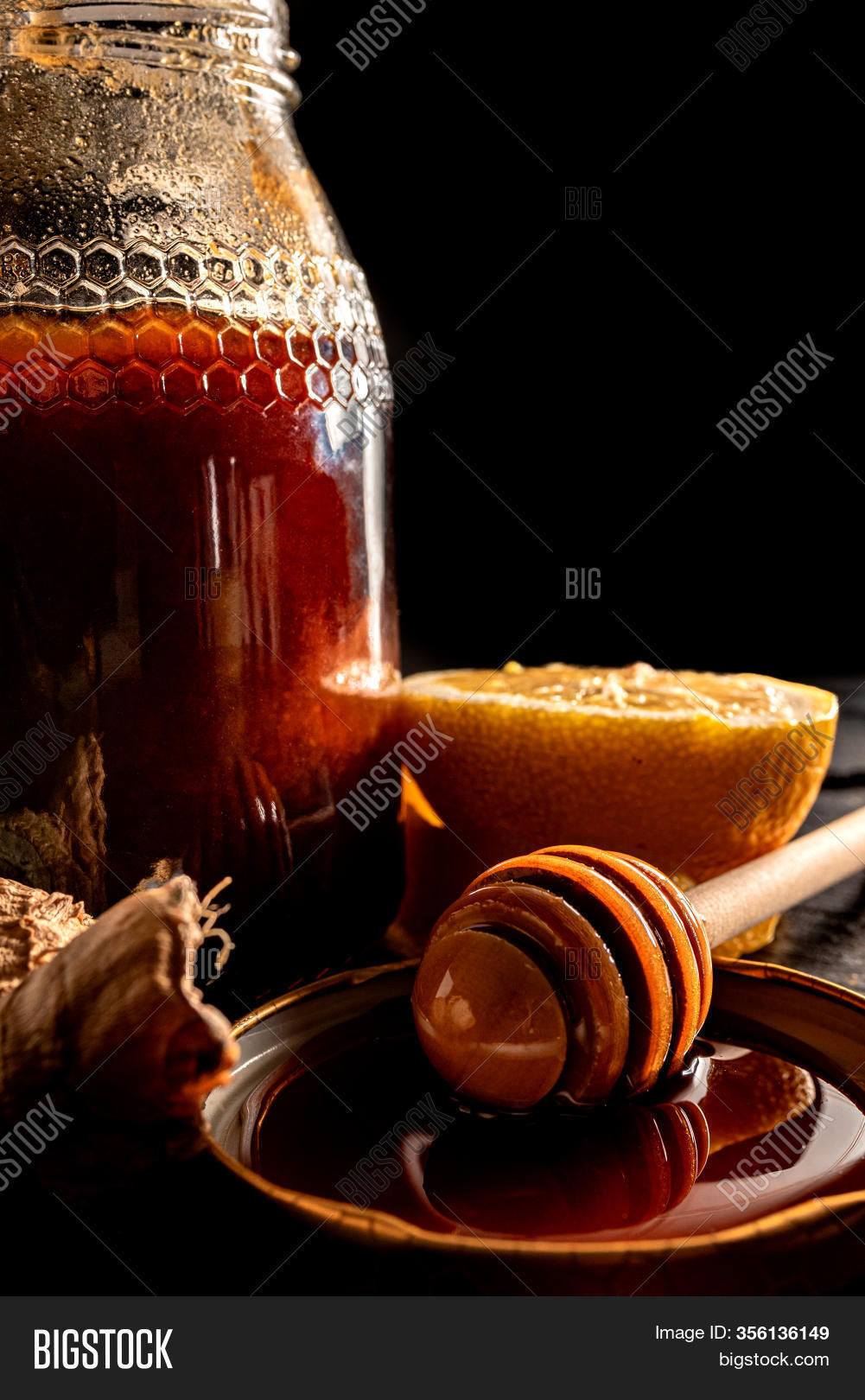Honey Jar Honey Dipper Image & Photo (Free Trial) Bigstock