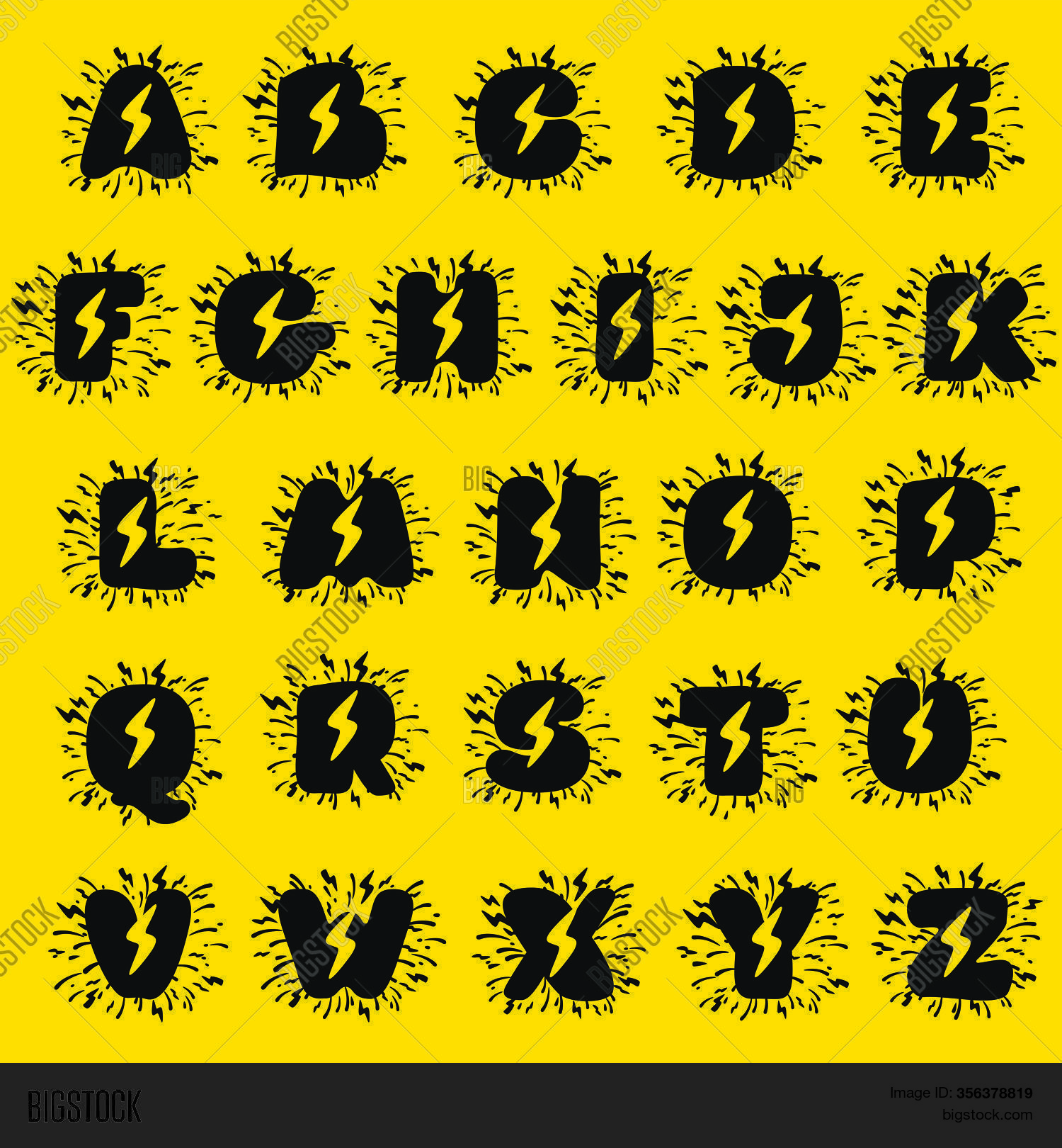 Alphabet Lightning Vector & Photo (Free Trial) Bigstock