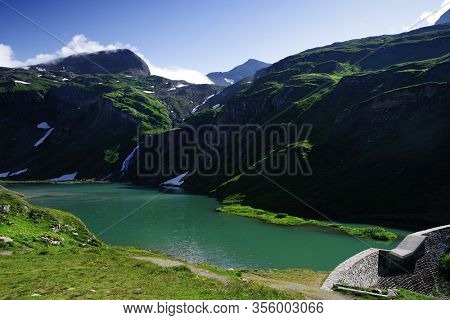 Summer alpine landscape in National Park Hohe Tauern, Austria. Panorama of the Alps, National Park Hohe Tauern