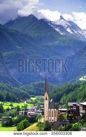 Summer landscape of Heiligenblut village in Austria, Europe