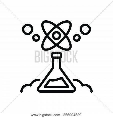 Black Line Icon For Science Branch-of-knowledge Area-of-study Atom Forensis Formula Helix Research B