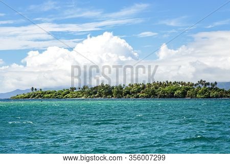 Beautiful Paradise Island In The Blue Lagoon On The Leeward Group Of The Society Islands Of French P