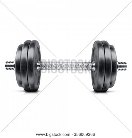 Dumbbell isolated on white background. 3d illustration