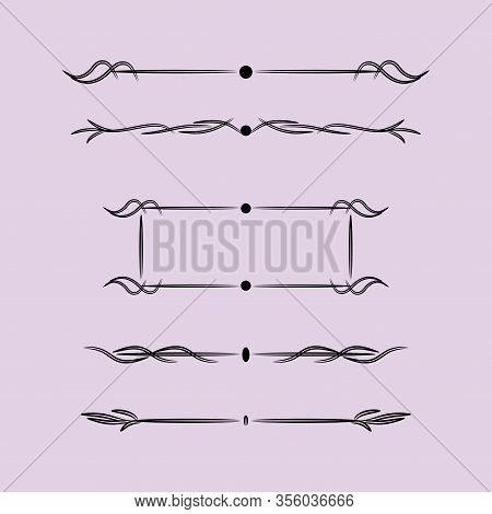 Vintage Design Elements With Lines