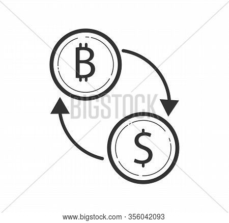 Money Exchange Icon. Stock Vector Illustration, Simple Design For Logo, Website Or App.