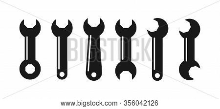 Set Of Locksmith Keys For An Octagonal Nut. Stock Vector Illustration. Simple Design For Sticker, St