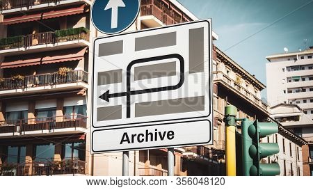 Street Sign The Direction Way To Archive