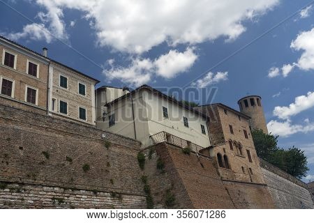 Cerreto D Esi, Ancona, Marches, Italy: View Of Historic Buildings