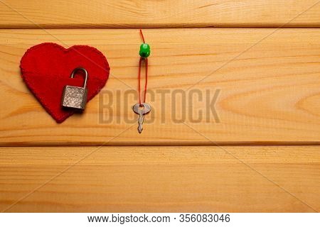 The View From The Top.light Wood Background.my Heart Is Locked.