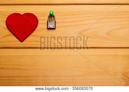 The View From The Top.light Wood Background.my Heart Is Locked.