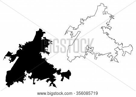 Brescia City (italian Republic, Italy, Lombardy) Map Vector Illustration, Scribble Sketch City Of Br
