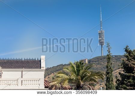 Barcelona, Spain - June 20, 2017: On The Heights Of Barcelona, The Tower Of Collserola (torre De Col