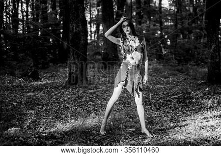 Erotic Games. Wild Woman In Forest. Fairitale. Pocahontas Costume Woman. Amazon Instinct. Sexy Girl 