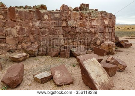 Ruined Ancient Wall, Akyrtas Palace Complex, The Palace Fortification Of Akyrtas
