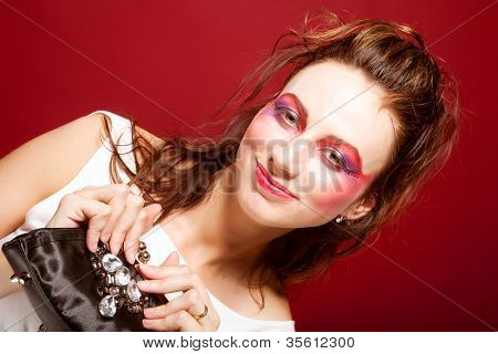 Junge Mode-Modell mit klatch
