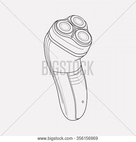 Electric Razor Icon Line Element. Vector Illustration Of Electric Razor Icon Line Isolated On Clean 