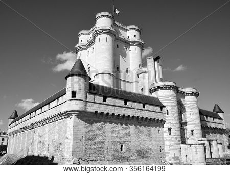 Paris France 09 23 2019: The Chateau De Vincennes Is A Massive 14th And 17th Century French Royal Fo