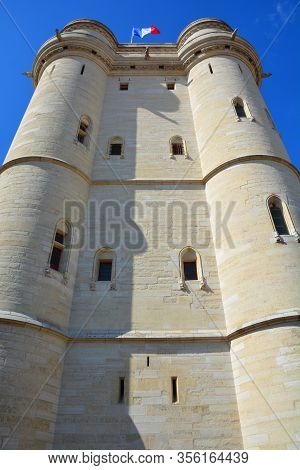 Paris France 09 23 2019: The Chateau De Vincennes Is A Massive 14th And 17th Century French Royal Fo