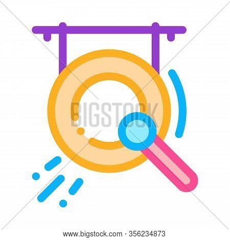 Gong Icon Vector. Outline Gong Sign. Isolated Contour Symbol Illustration