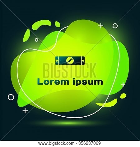 Black Construction Bubble Level Icon Isolated On Black Background. Waterpas, Measuring Instrument, M